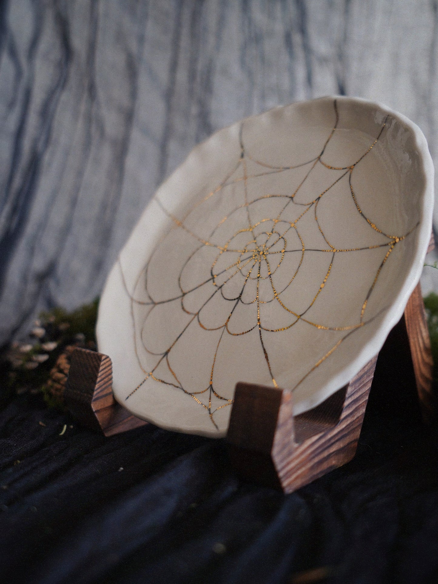 Golden Web Ritual Set — Mug & Saucer (150ml)