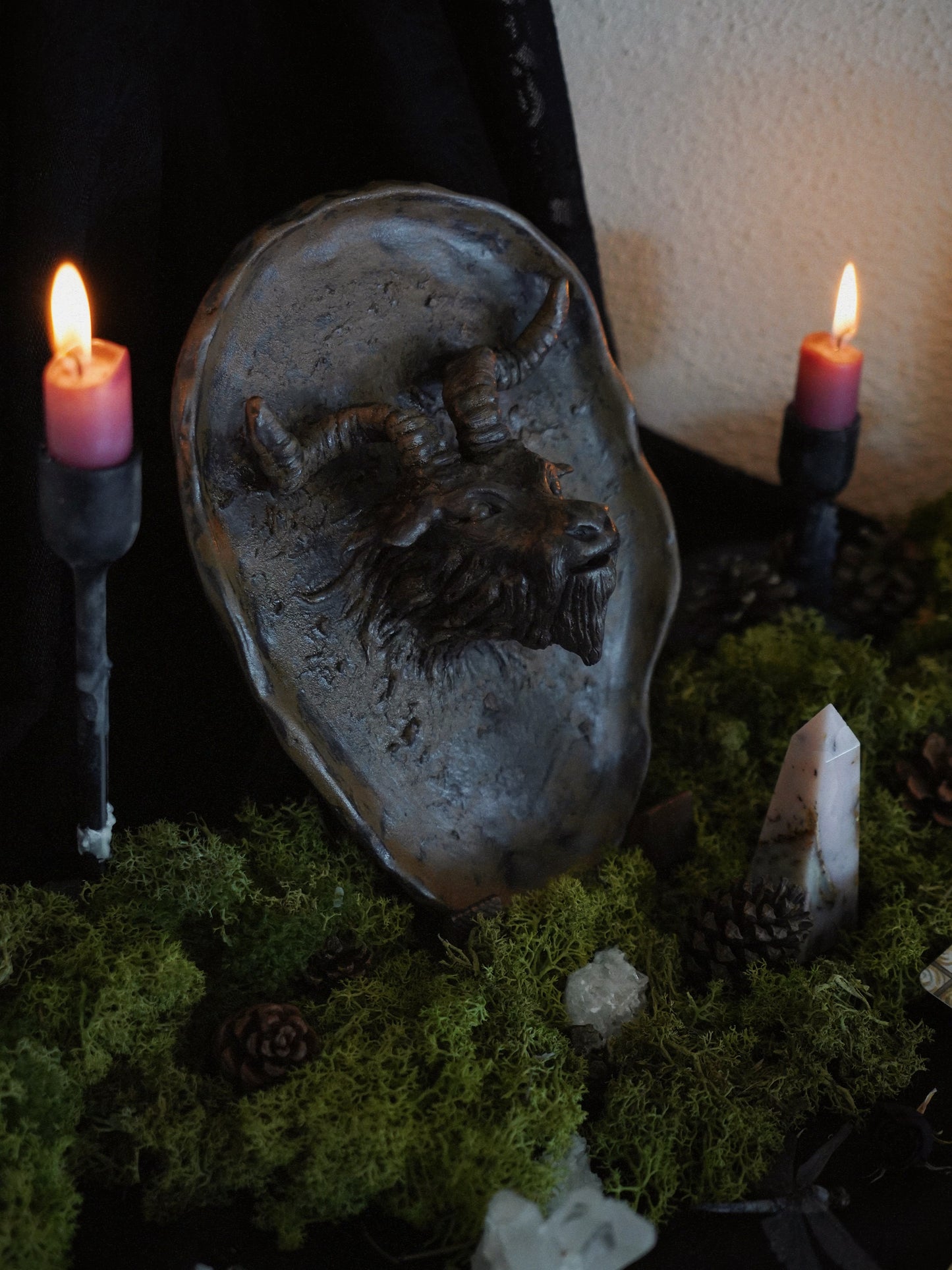Goat Spirit — incense holder / wall piece