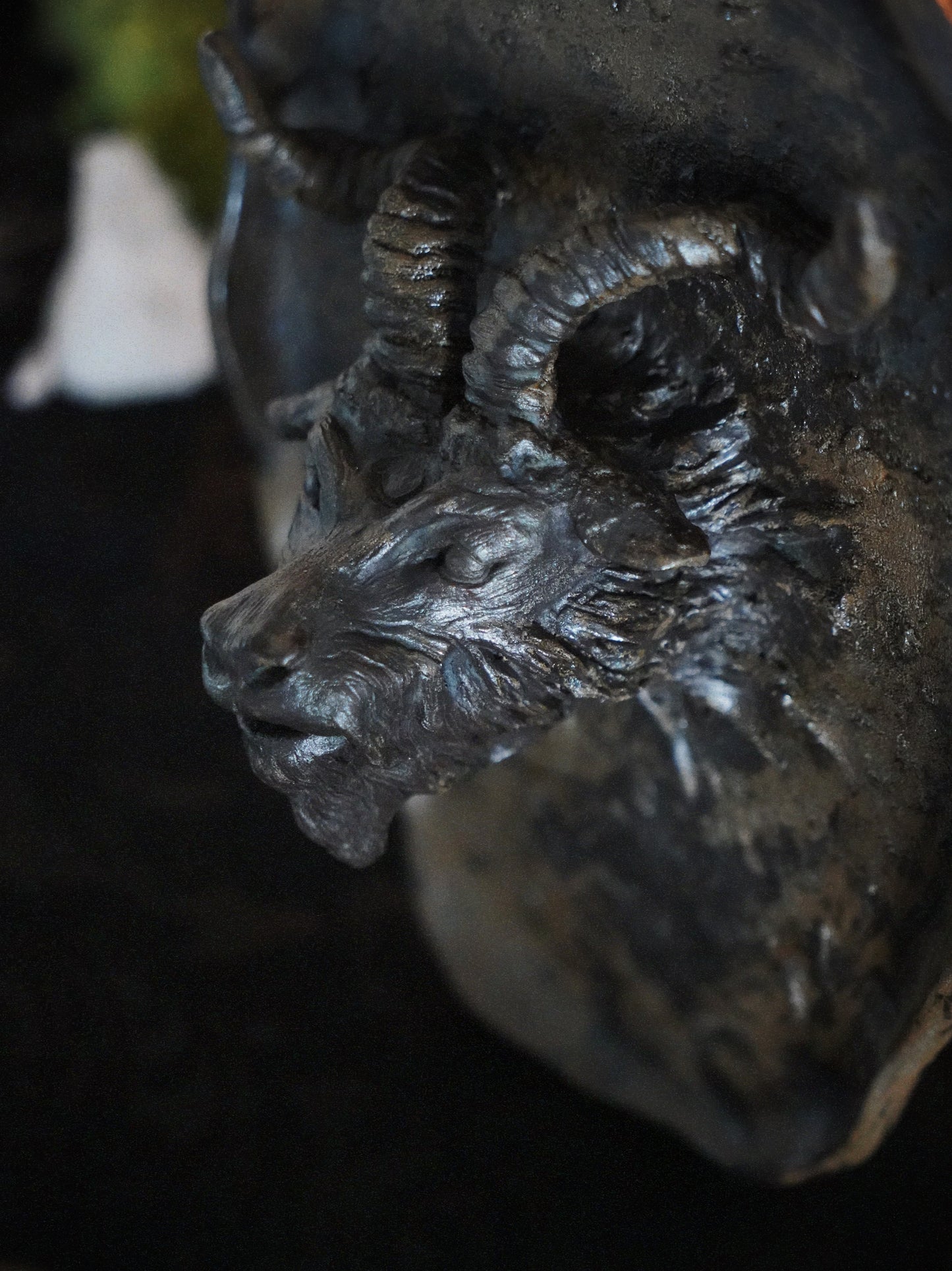 Goat Spirit — incense holder / wall piece
