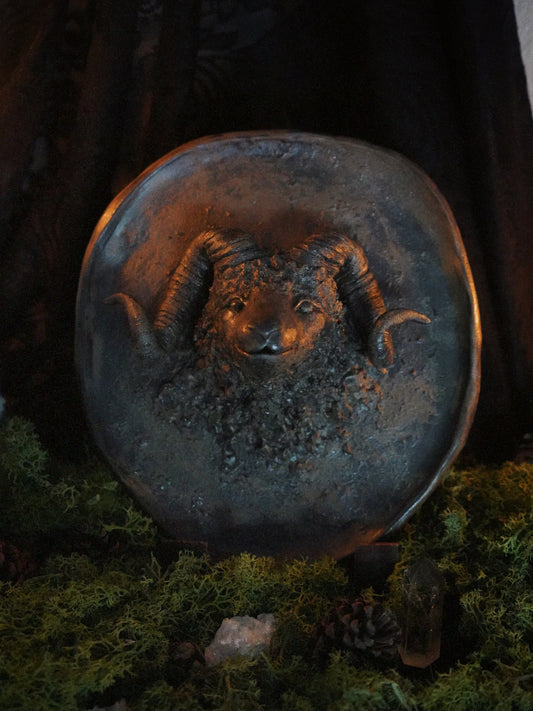 Ram Spirit — incense holder / wall piece