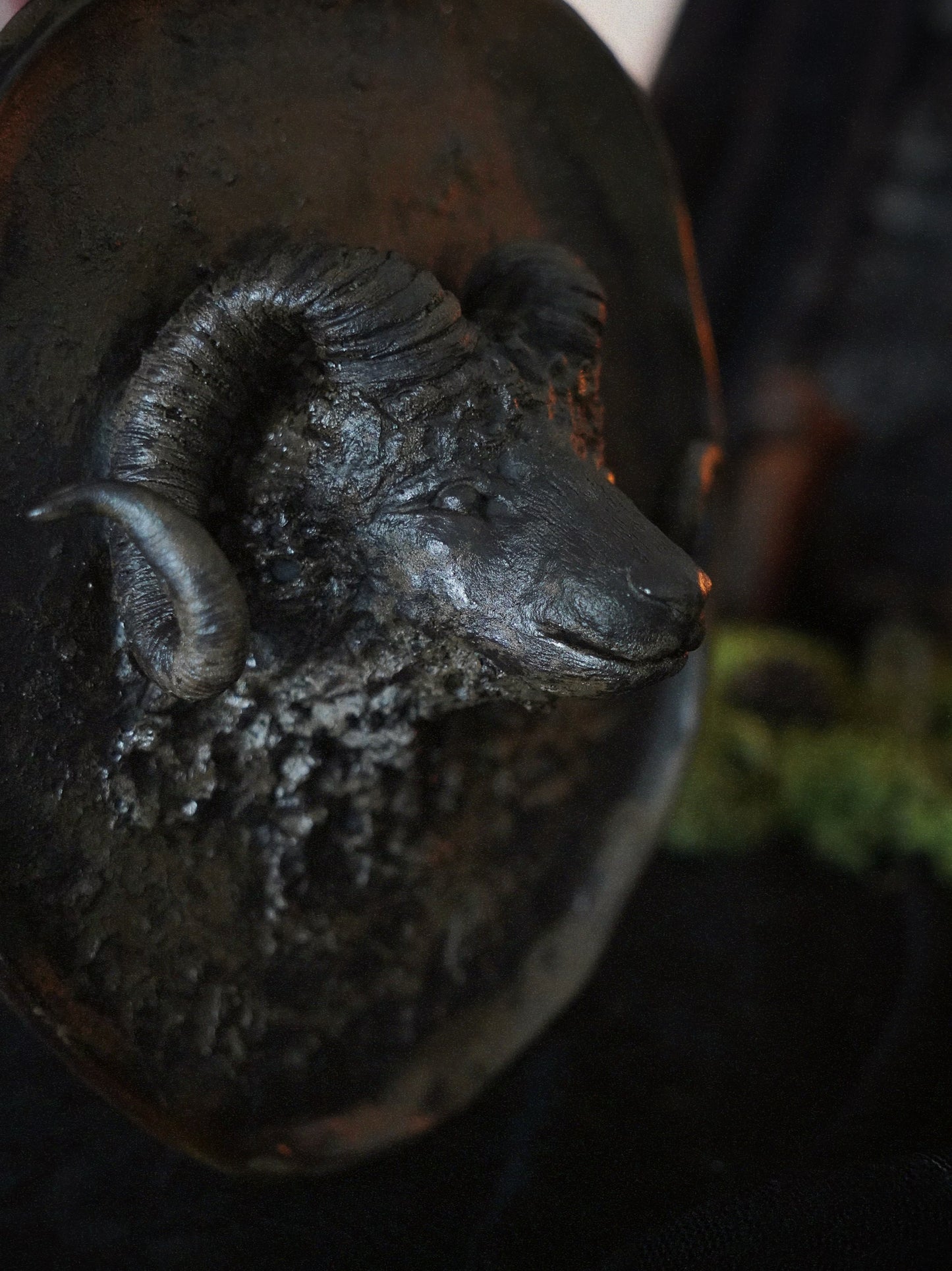 Ram Spirit — incense holder / wall piece