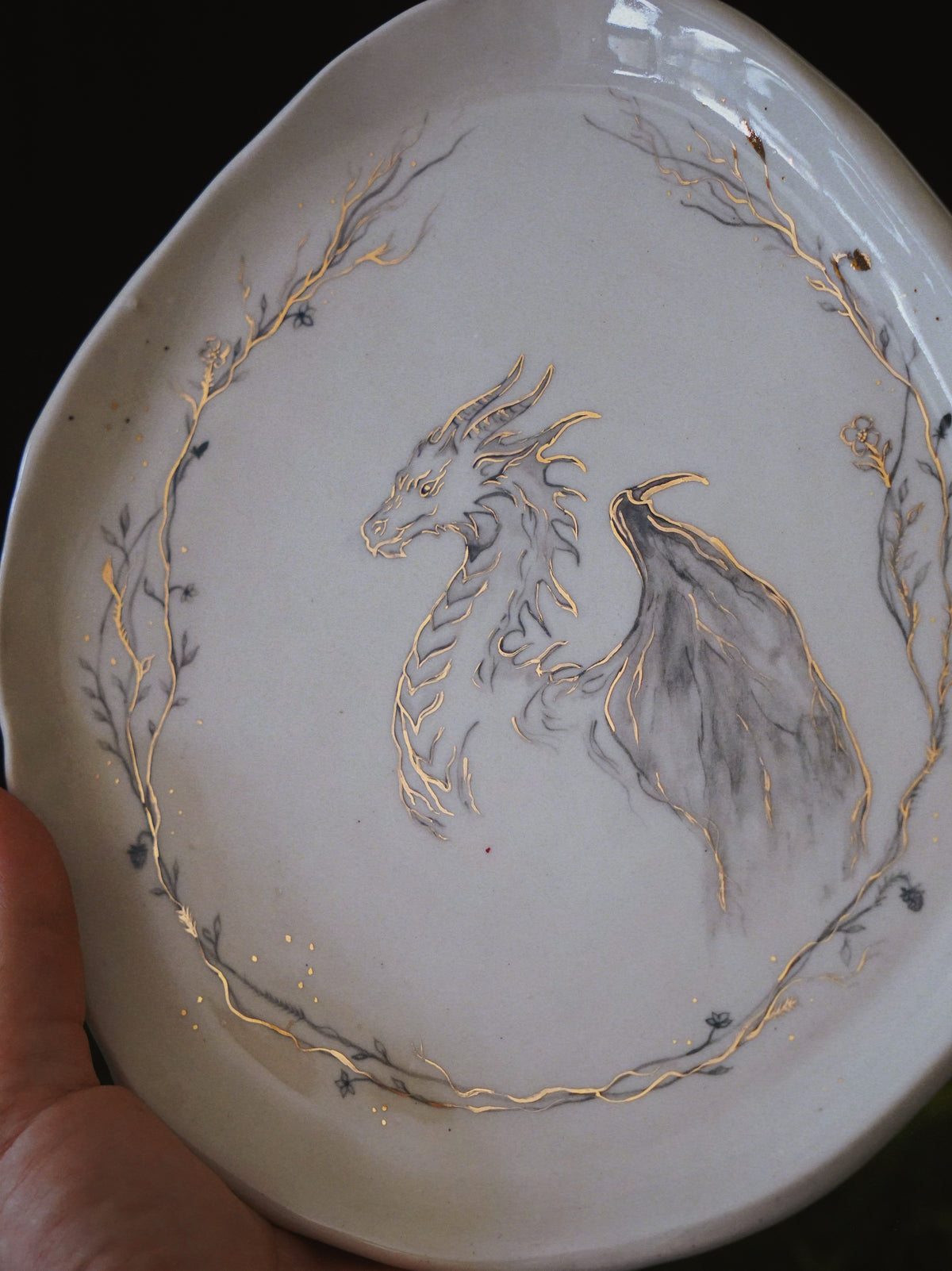 Golden Dragon Plate
