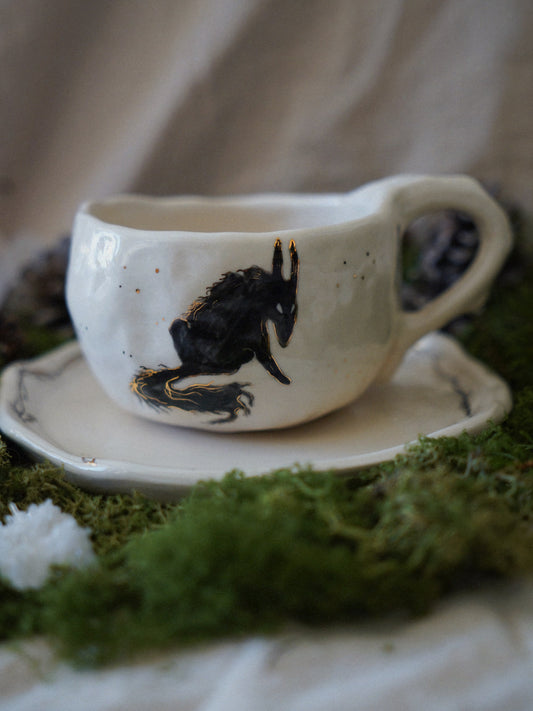 Shadow Guardian Set — Mug & Saucer
