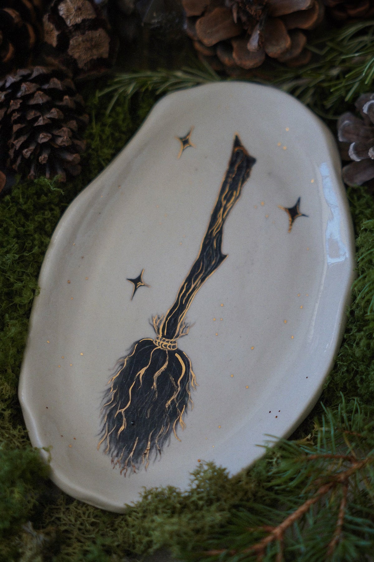 Enchanted Broom Trinket Dish – Kozy Ceramics