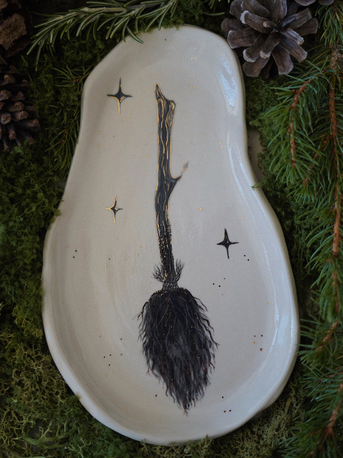 Enchanted Broom Trinket Dish – Kozy Ceramics